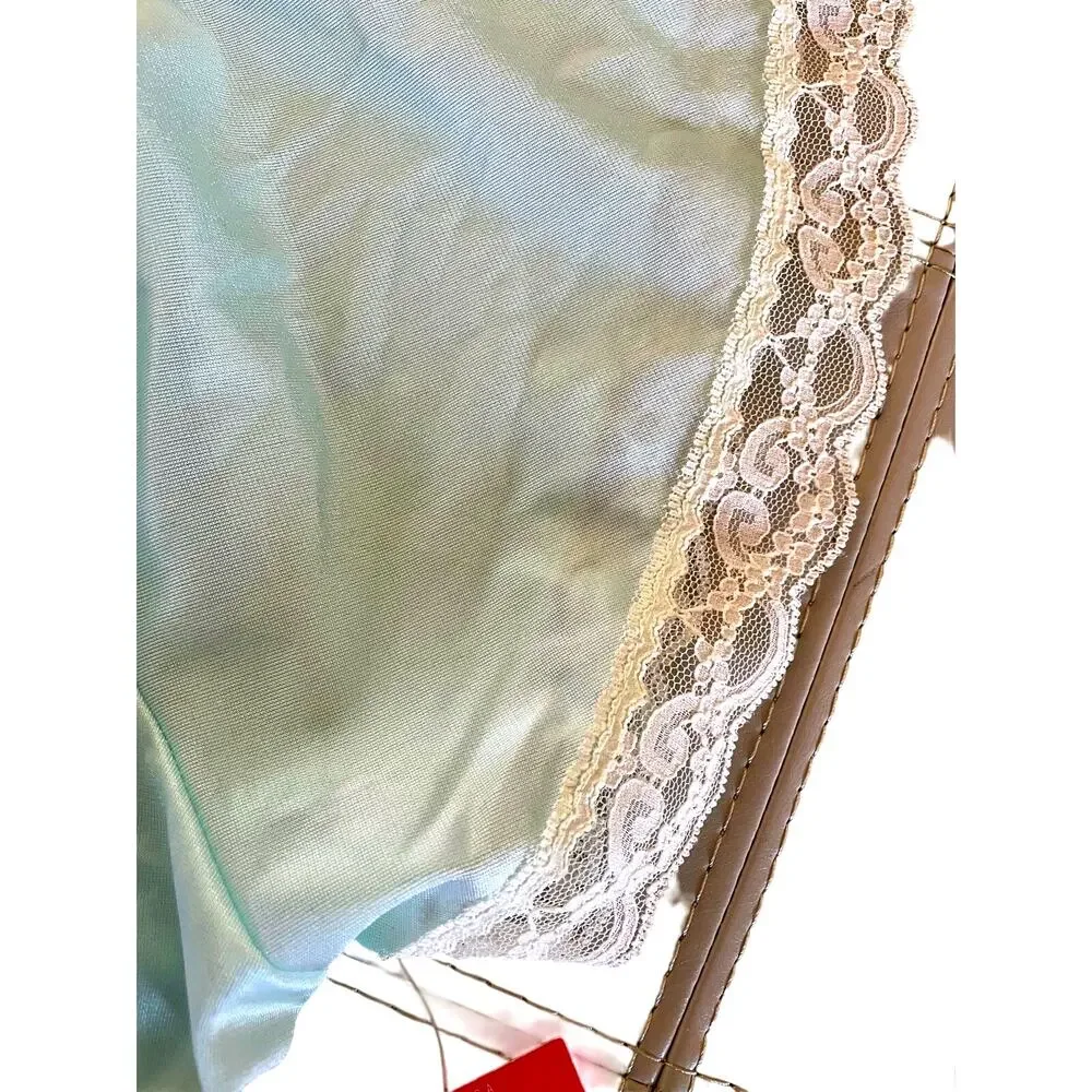 Deena Vintage Seafoam Lace Accented Nightgown NEW - Picture 7 of 7